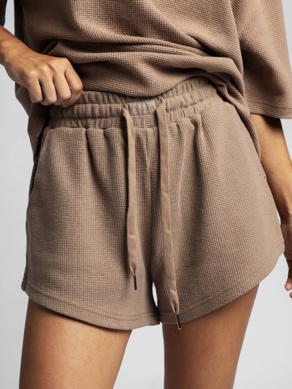 Comfrt Waffle Lounge Short in Truffle